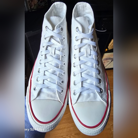 Unisex Sz 8 Men's/10 Women's CONVERSE CTAS White High Top Shoes - Picture 2 of 7
